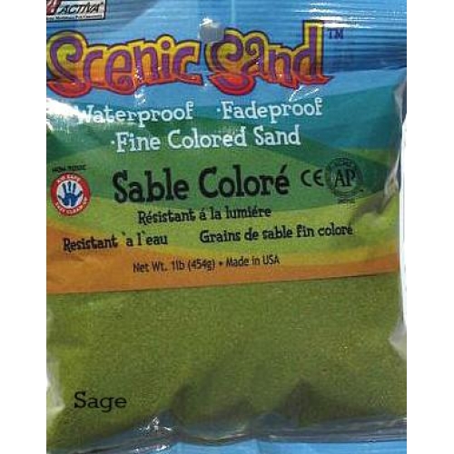 Scenic Sand™ Craft Colored Sand, Sage, 1 lb (454 g) Bag